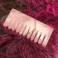 rose quartz hair comb